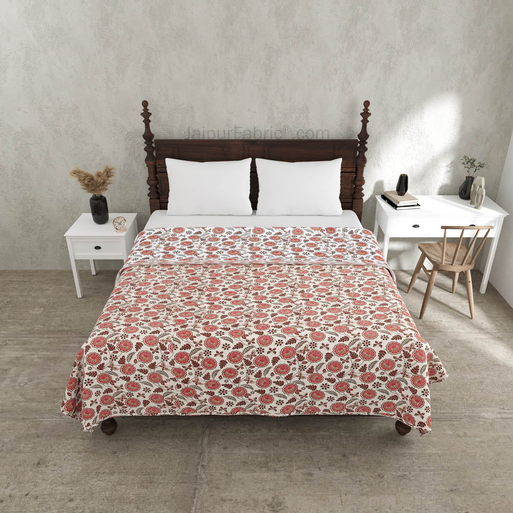 Pink Butterflies Pure Cotton Double Bed Dohar